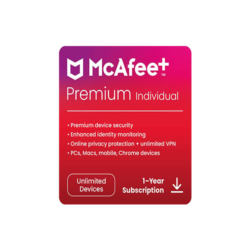 McAfee+ Premium Individual | Unlimited Devices | Premium Security